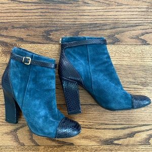 Blue Suede Tory Burch Booties